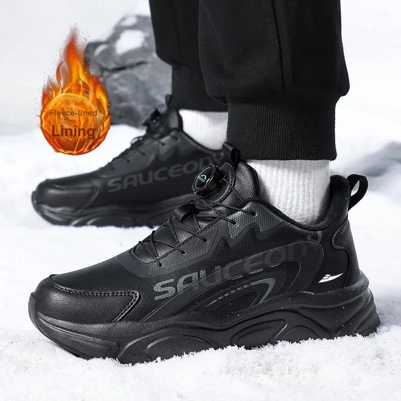 Kuding Cushioned Anti-Slip And Wear-Resistant Support Warm Low-Top Running Shoes Unisex-5