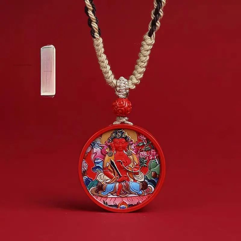 Sima Is Ethereal Reconstructed Cinnabar Pendants Unisex-7
