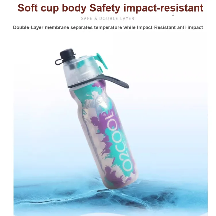 O2COOL Outdoor Water Equipment Water Container 590ml Low Density Polyethylene ABS Resin Pink Glazed Terrazzo-2