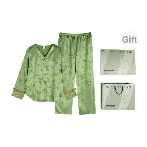 Xuan Liang Пижамный комплект для женщин набор в подарочной коробке пастбище травяной зеленый