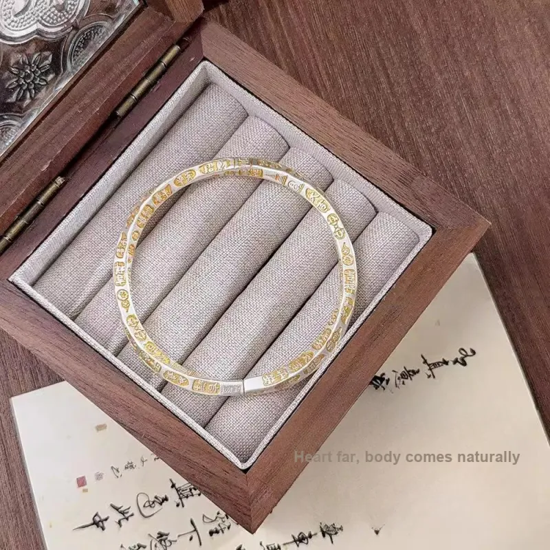 Hui Xuan Charm 999 Fine Silver Bangles Unisex-6