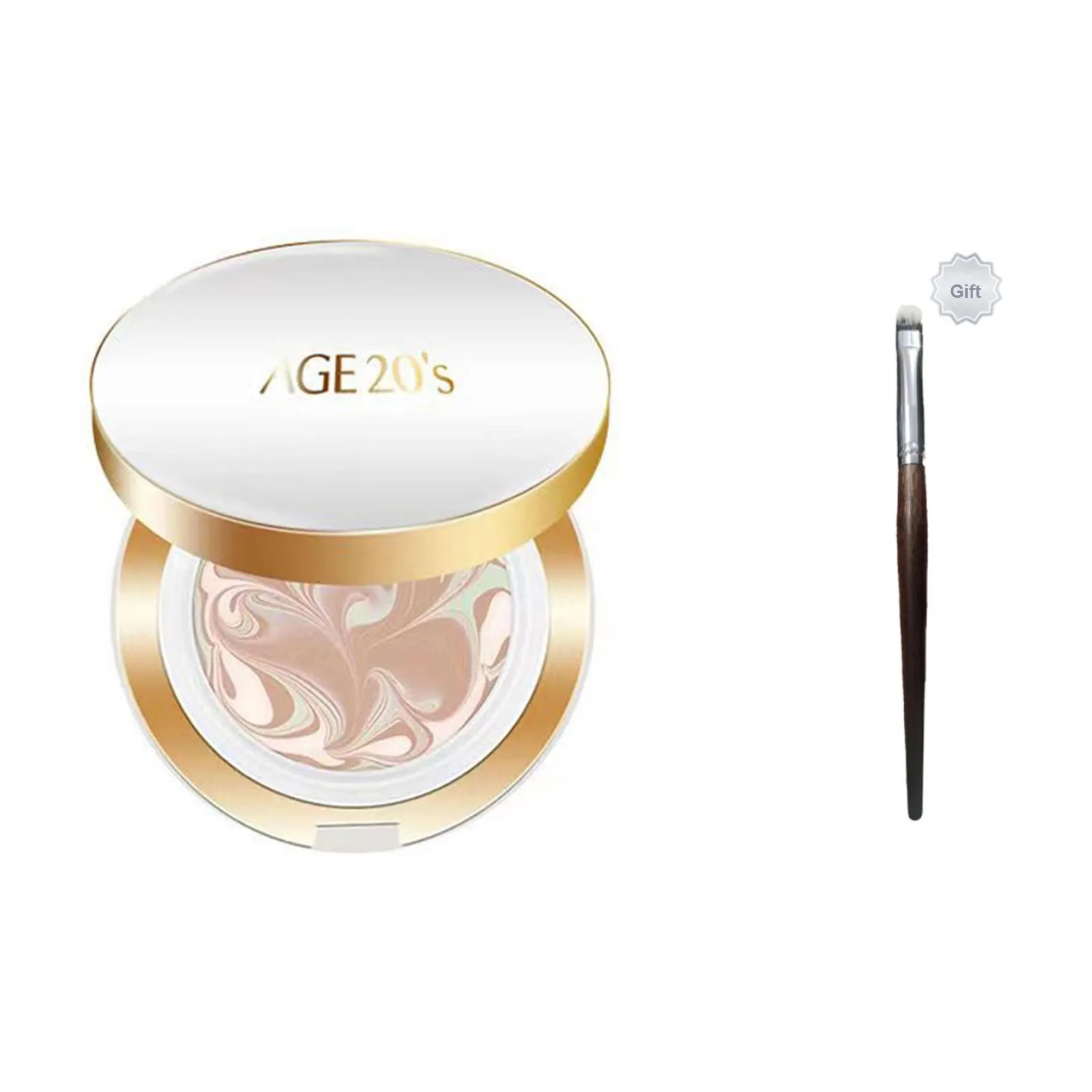 AEKYUNG KERASYS Трехцветный Тисненый Воздушная Подушка Основание Длинное Тяжелое Контроль Жирности Защита от Солнца Естественный 28г+Кисть