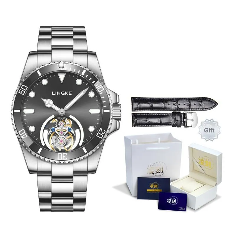 LINGKE Automatic Mechanical Movement Watch Men's Watches Green Dial-7
