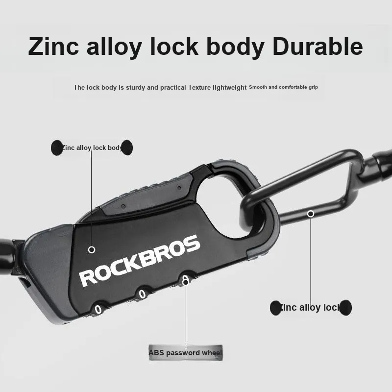 ROCKBROS Bicycle Locks Cable Lock-8