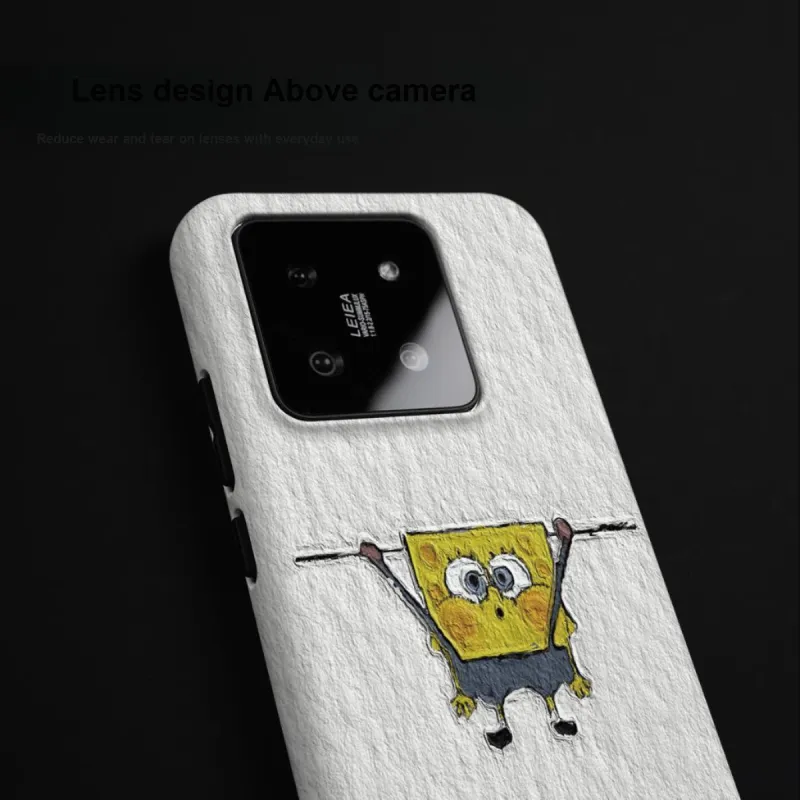 Keshami PC Material Fully Enclosed Impact Resistant Matte Oil Painting Sponge Phone Cases Suitable For Xiaomi 14/14pro-7
