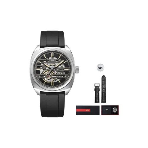 Beijing Автоматический Механический Механизм Часы Мужские Черный Циферблат