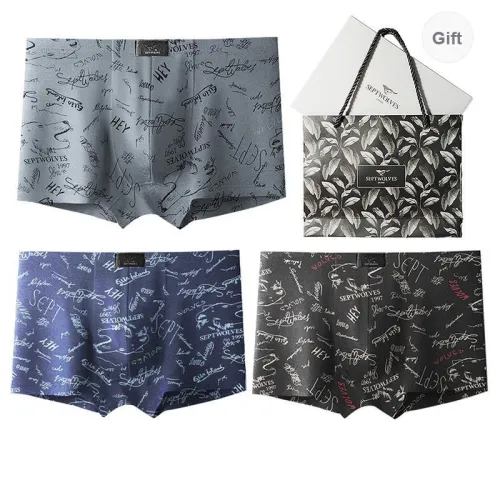 SEPTWOLVES Underwear Gift Box Men's 3 Pack Gift Box Set+Shopping Bag
