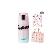 Pink Mist Sea+Cherry Sticker+Cherry Bear Shopping Bag