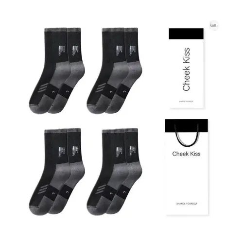 Cheekkiss Mid Calf Socks Unisex Box 4 Pack
