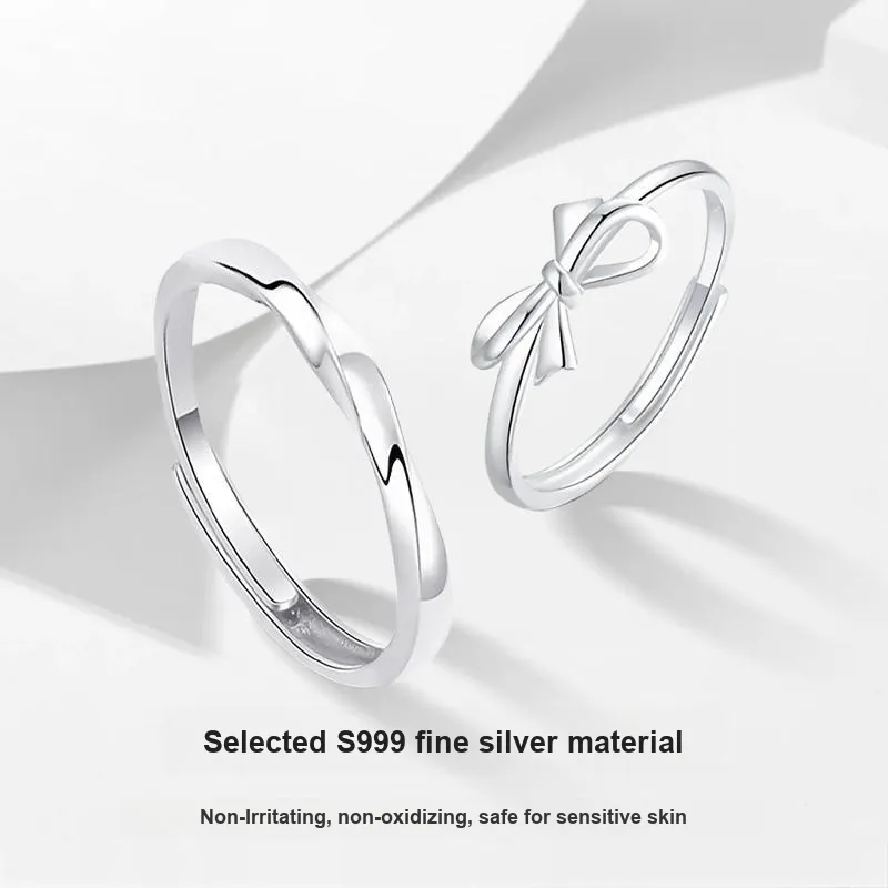 MISS TOOYA S999 Fine Silver Rings Unisex-2