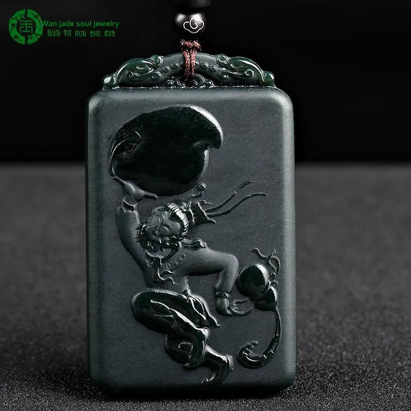WANYUHUN Hetian Jade Pendants Green Jade Unisex-50