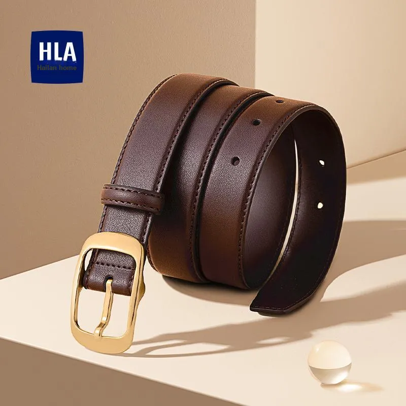 HLA Cow Leather Belts Women's Width 2.9cm-4