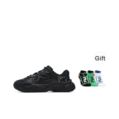 FILA Износостойкий Дышащий Легкий Низкий Топ Повседневная Обувь Мужская Черный Серый