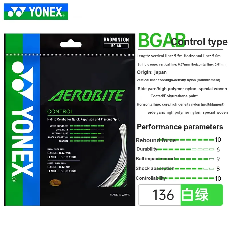 YONEX Stretchable Badminton Racket Strings Unisex 5.5m-4