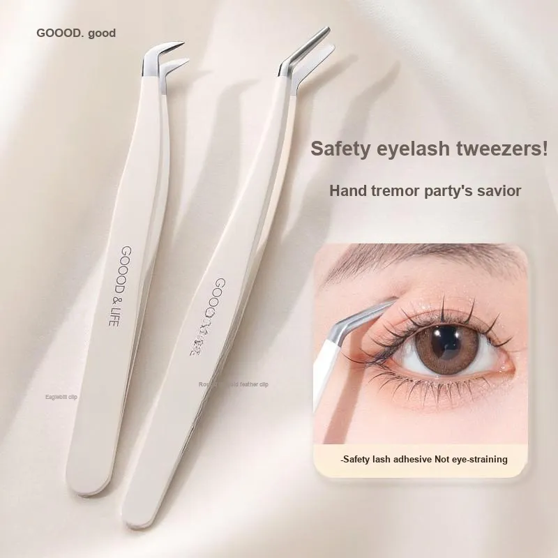 Goodgudi High Precision False Eyelash Tweezers Curling-14