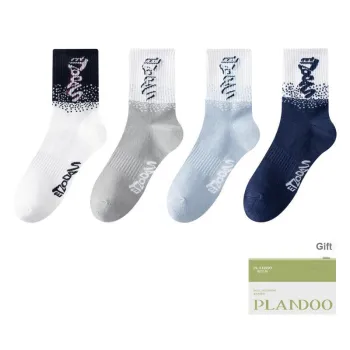 PLANDOO Knee High Socks Unisex Shopping Bag 4 Pack