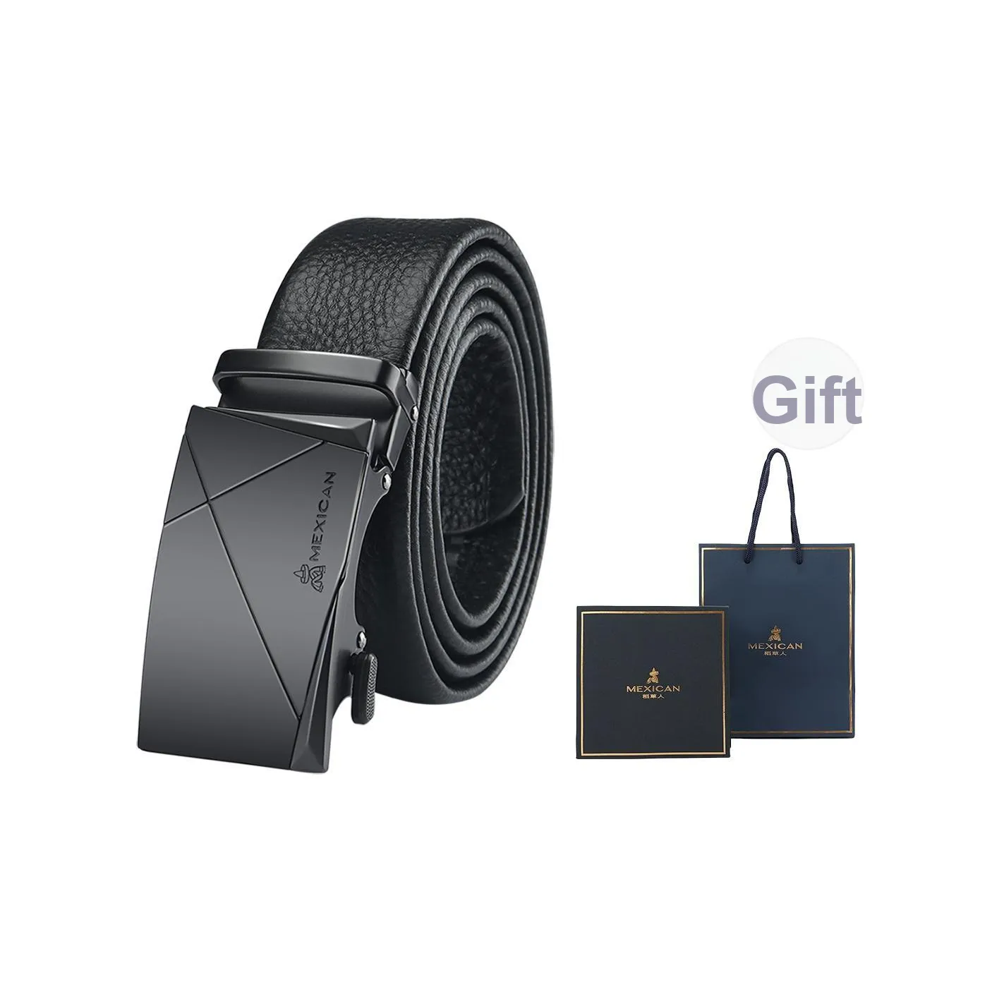 MEXICAN Матовый Автоматическая Застежка Модные Брюки Ремень Коровья Кожа Ремни Мужской Ширина 3,5 см