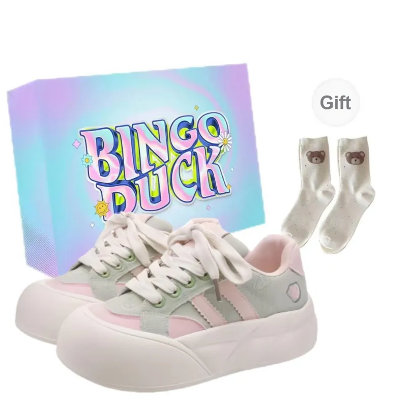 BINGO DUCK Slip Resistant Low Top Skateboard Shoes Women's-5