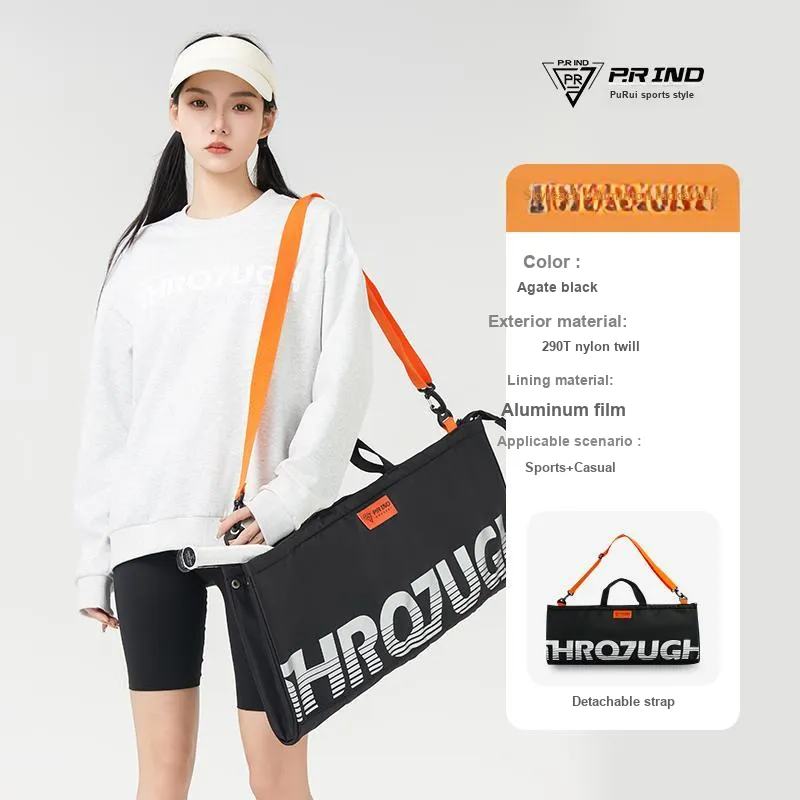 P.R IND Badminton Racket Bags 5 6 Pcs Multipurpose Strap Agate Black Unisex-2