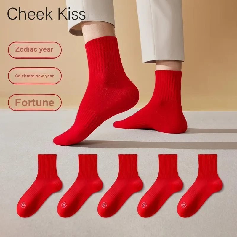 Cheekkiss Ankle Socks Men's Box 4 Pack Red-10