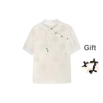 XUOIZA T Shirts Women's White+Bowknot Hair Tie Comes With
