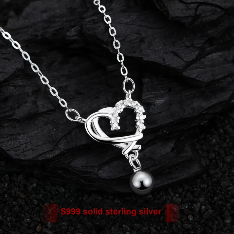 MISS WEI 999 Fine Silver Necklaces Women's-1