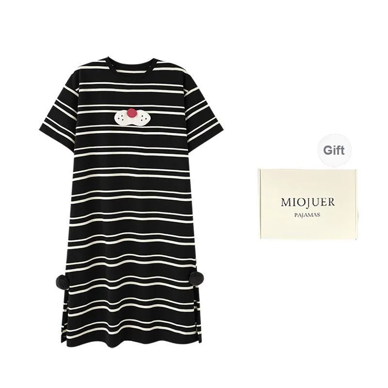 MIOJUER Nightgown Women's Black-0