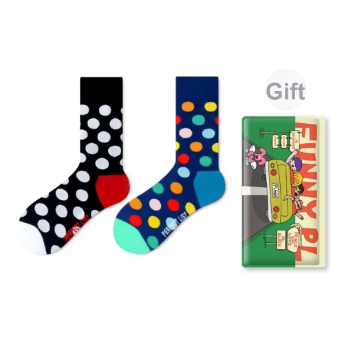 PL Полка Дот Тонкие Модные Носки AD Унисекс MID Носки до Икры