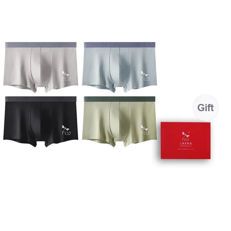 RED DRAGONFLY Cotton Panties Men's Combination Gift Box Set-11