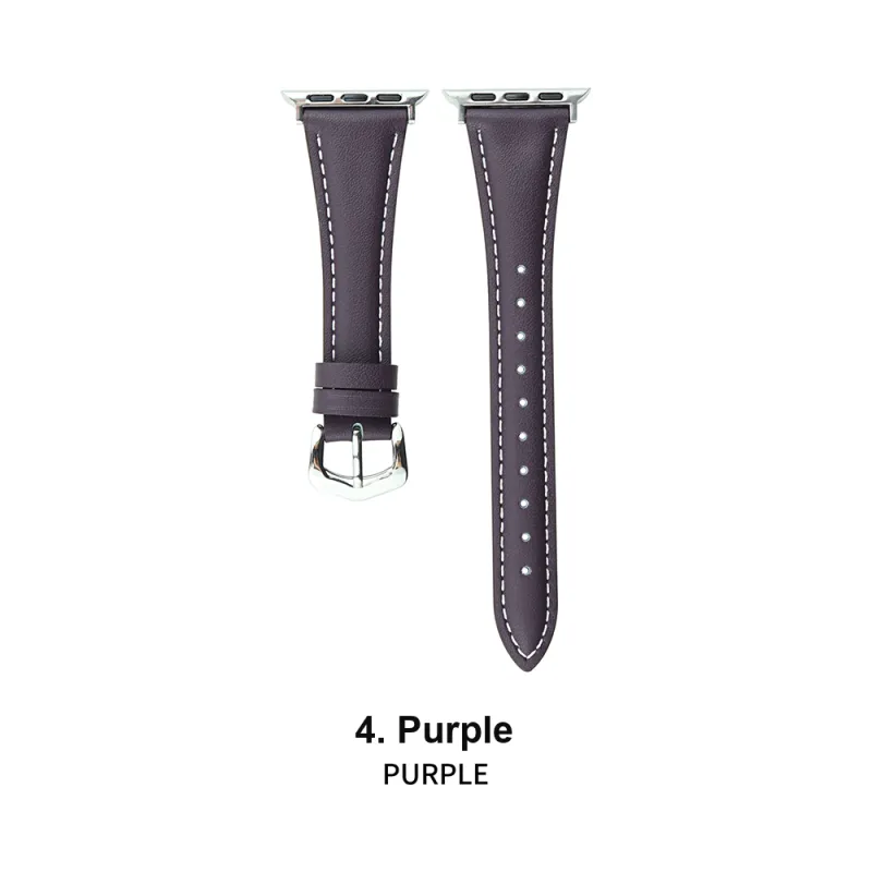 Vobafe Watch Band Apple Compatibility Cowhide Leather Material-7