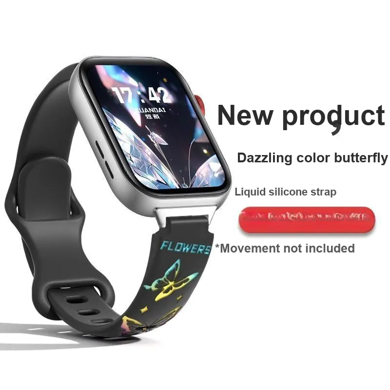 Mr. Strap Watch Band Huawei Compatibility Silicone Material-1