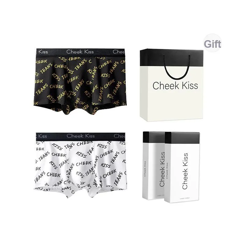 Cheekkiss Underwear Gift Box Men's Comfortable And Breathable Boxer Shorts 2 Pack-0