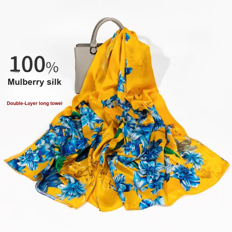 Shanghai Story 100% Mulberry Silk Scarves Women's Enchanted Dreams, Gift Box Set-57