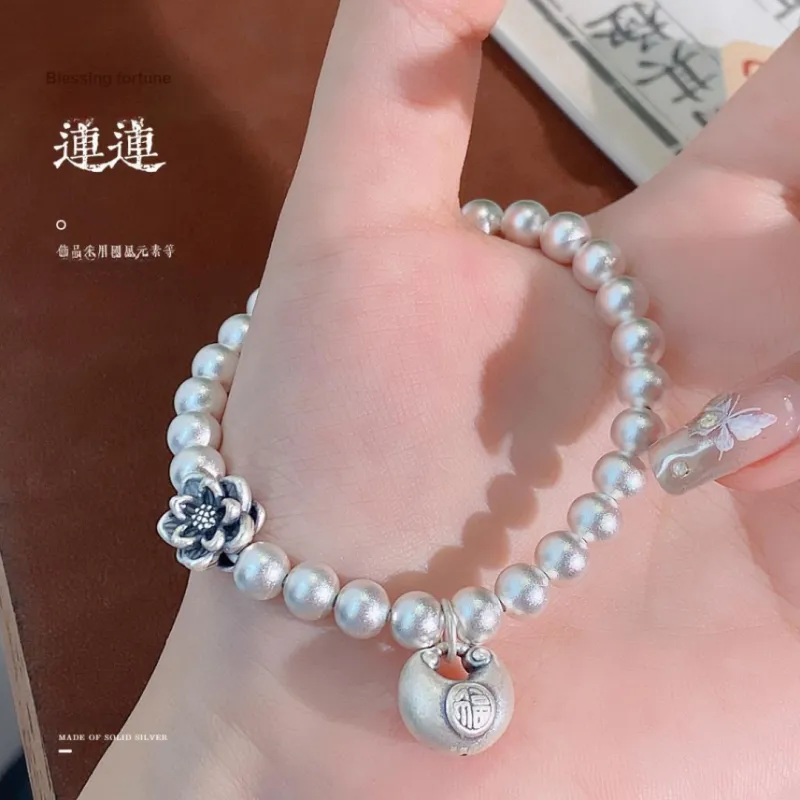 U state 999 Fine Silver Pure Silver Bracelets Women's-1