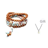 Barbie Sandalwood-108 Pcs Half Mountain Water+Necklace