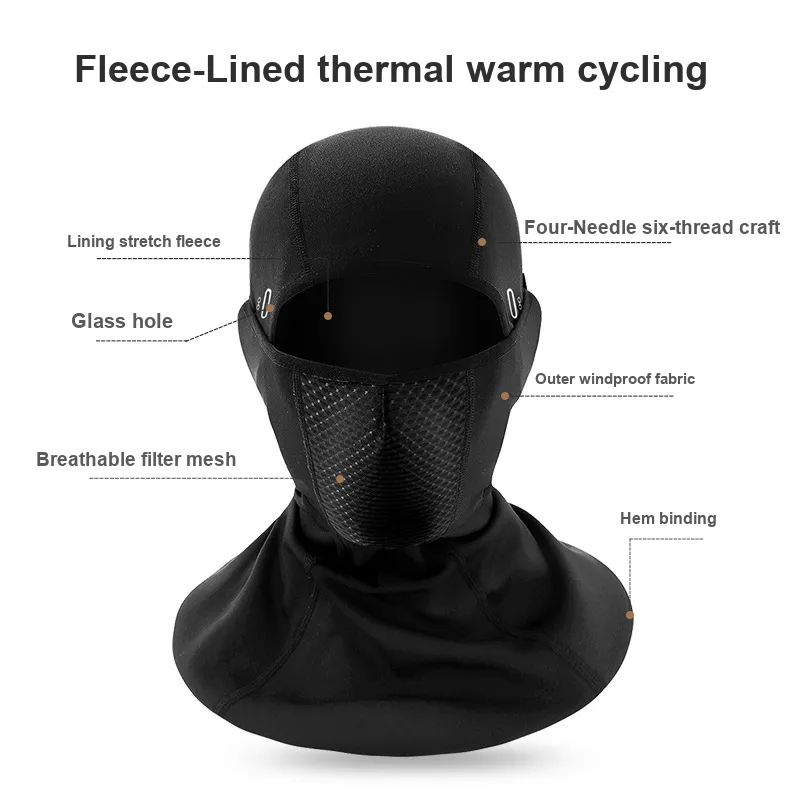 Genius Dawn Moon Riding Equipment Mask Outdoor Unisex Polyester, Elastane 24*36CM Black, Dark Gray-1