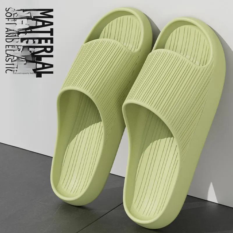 Foot Recreation Summer Minimalist Style Vertical Stripes Eva Anti Slip And Wear Resistant Slippers Home Slippers Unisex-12