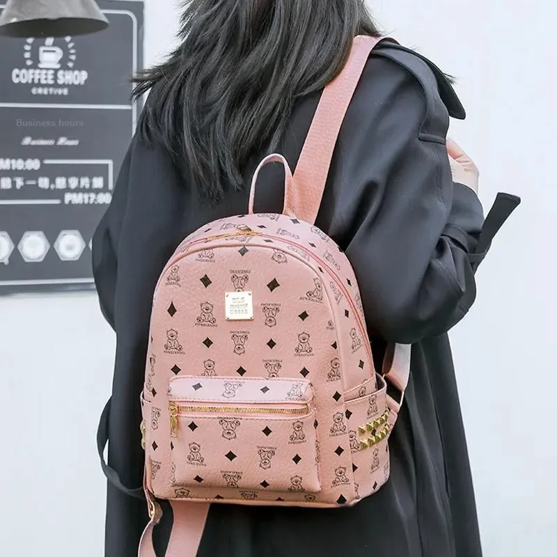 SEVENMOONS PU Backpack Unisex Multicolor-7