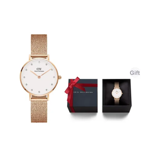 Daniel Wellington PETITE Collection Женские часы кварцевый механизм 28 мм белый циферблат