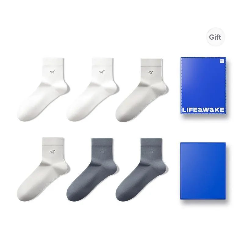 HLA Mid Calf Socks Men's 6 Pack-0