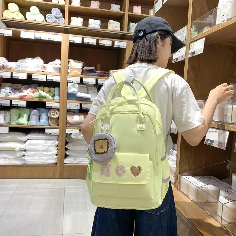 Yalu Nylon Backpack Unisex Multicolor-13