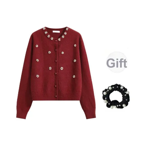 WUSHANSHAN Красный + Резинка для волос С подарками Женские Трикотаж