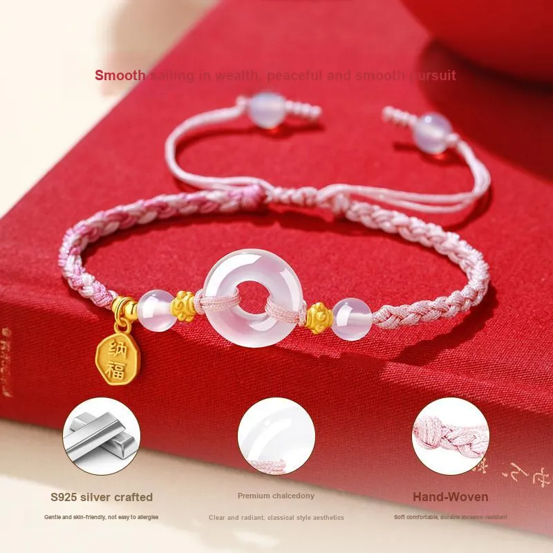 Lao Feng Xiang S925 Silver Bracelets Unisex-2