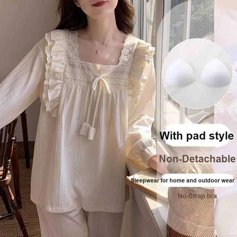 O'MESIK Pajama Set Women's Fairy White-2
