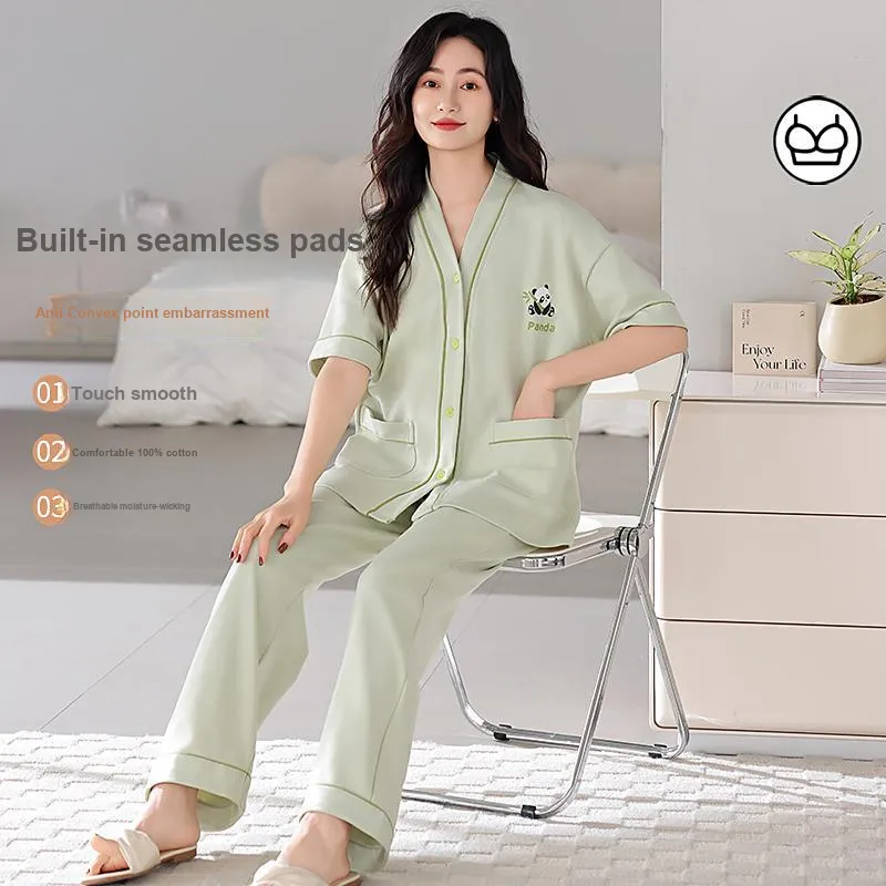 Shivs Pajama Set Women's Light Green-2