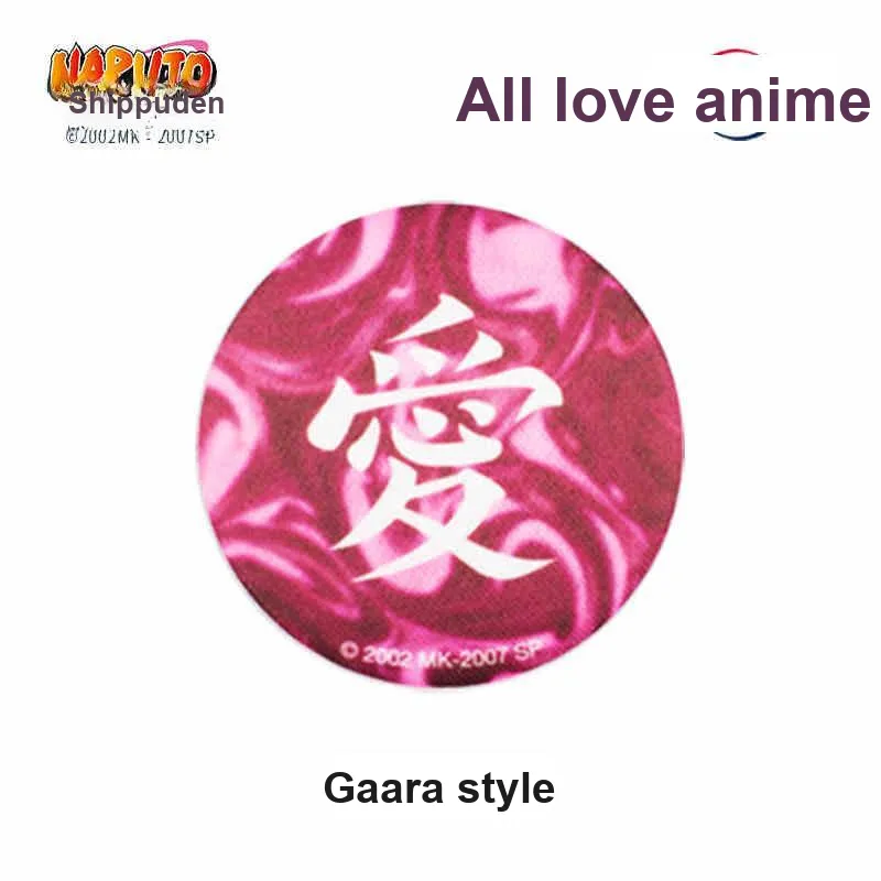 All Love Manga Naruto Shippuden Anime Paper Badge, Gaara Badges-5