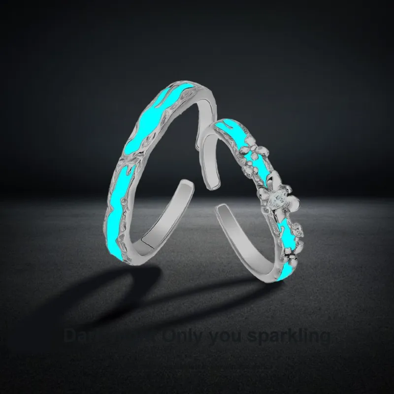 NUSQ S925 Silver With Zircon Rings Unisex-1
