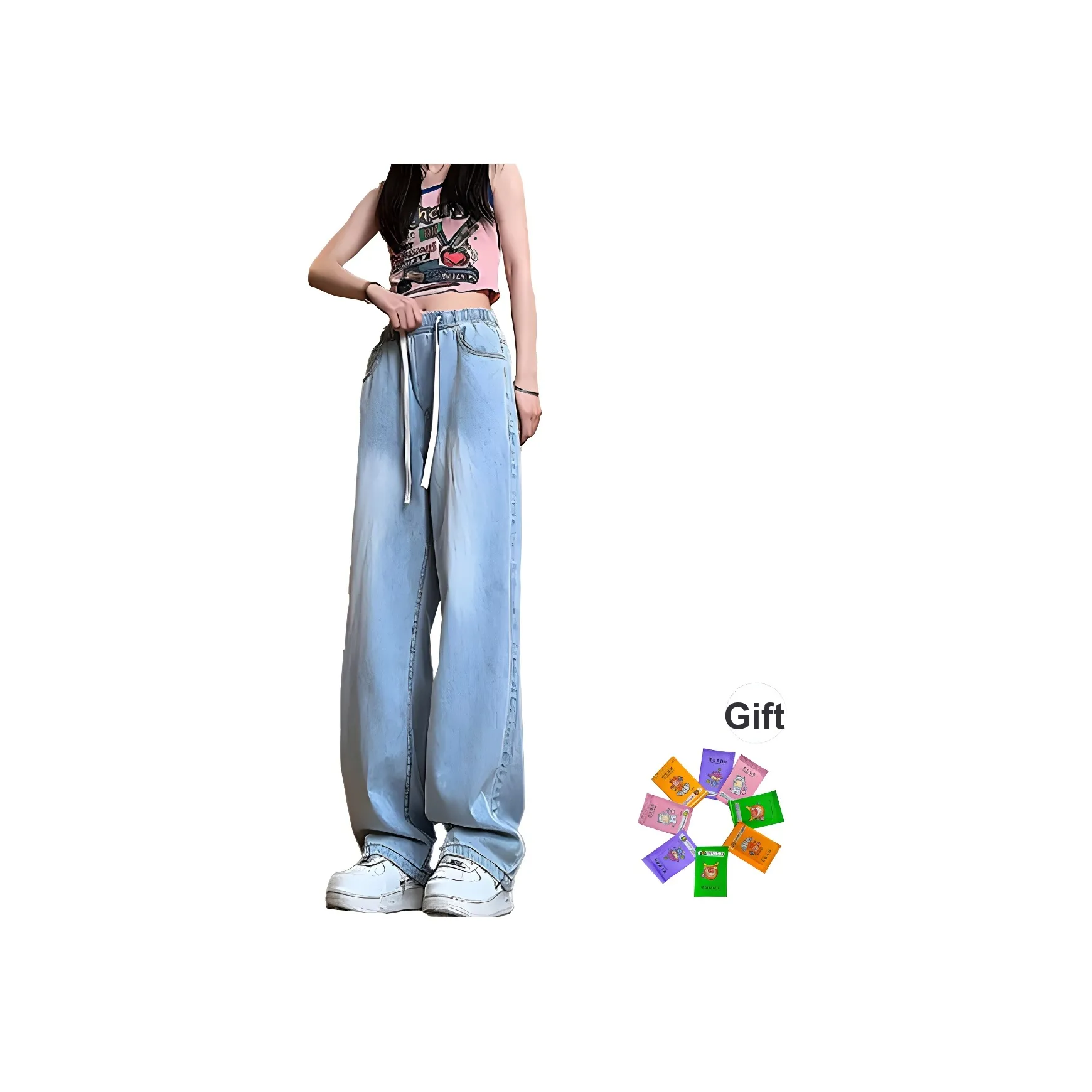 GWAF Jeans Unisex Light Blue With Free Fragrance