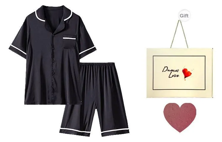 DAMOS·LOVE Pajama Set Men's Gift Box Set Black-2