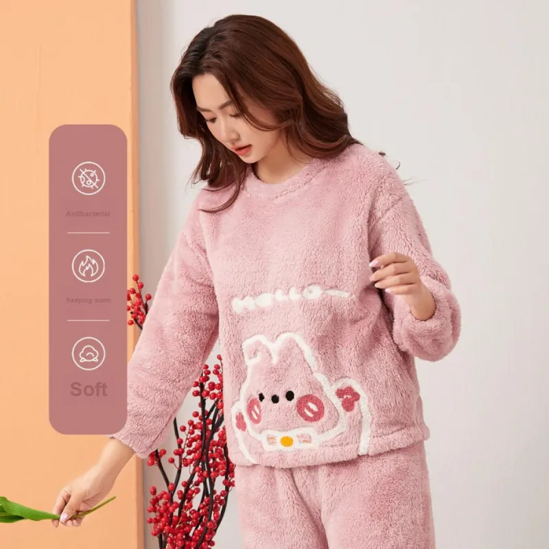 Aidai Pajama Set Women's Light Pink-4